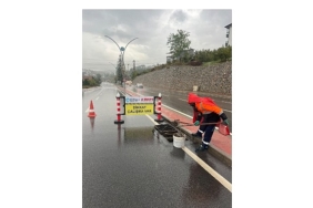 Büyükşehir ekipleri yağışa karşı teyakkuzda