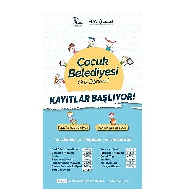 Çocuk Belediyesi’nde güz dönemi kayıtları başladı