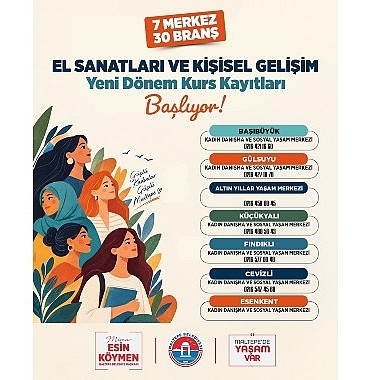 Maltepe Belediyesi’nin kadınlara yönelik yeni dönem kursları başlıyor