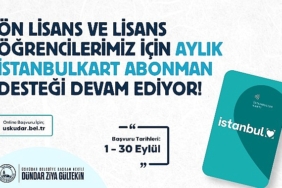 Üsküdar’da üniversite öğrencilerine ulaşım desteğinde başvuru süresi 30 Eylül’e uzatıldı